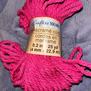 Crafter's Square Pink Macramé Cord